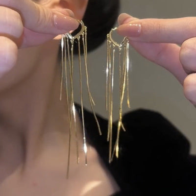 Lange Quasten-Ohrringe