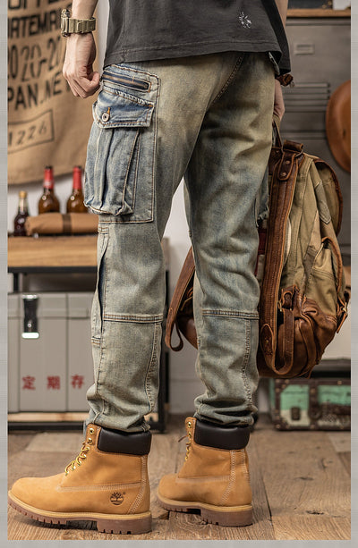 Matthew - Cargohose aus Vintage-Denim