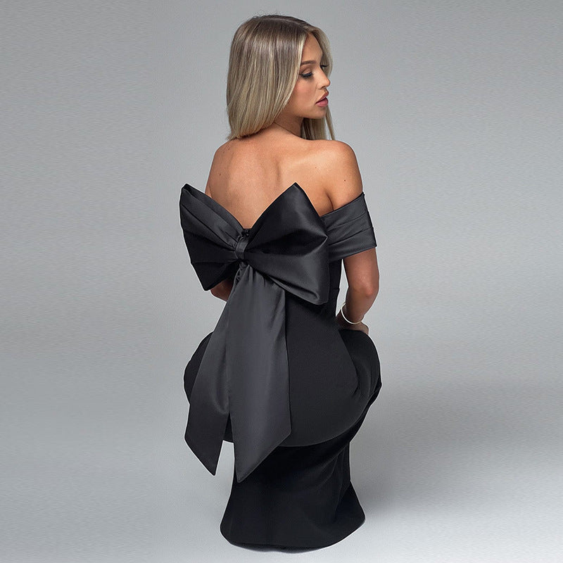 Bianca - Stilvolles schulterfreies Maxikleid