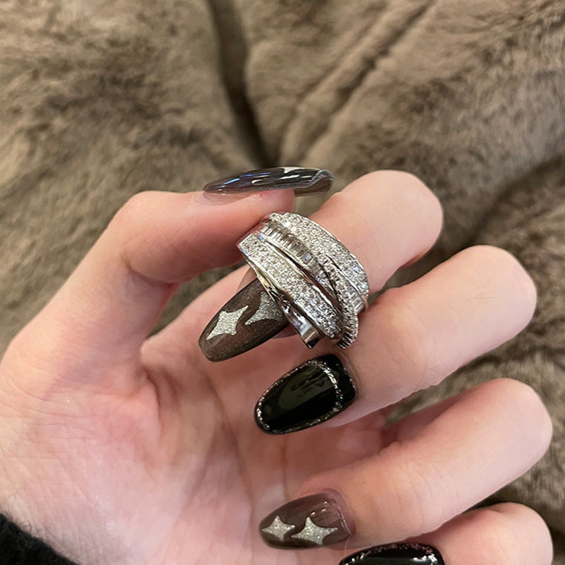 Zirkon Vintage Kreuzschliff Ring