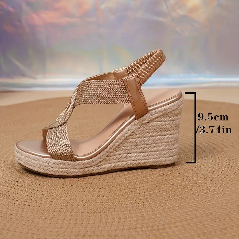 Stellis – Stilvolle Keilsandalen mit Webmuster