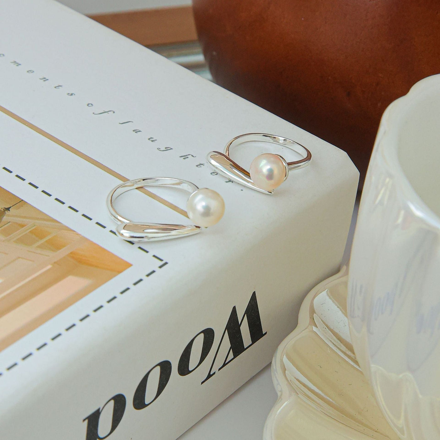 Silber Interlocking Perlen Ring