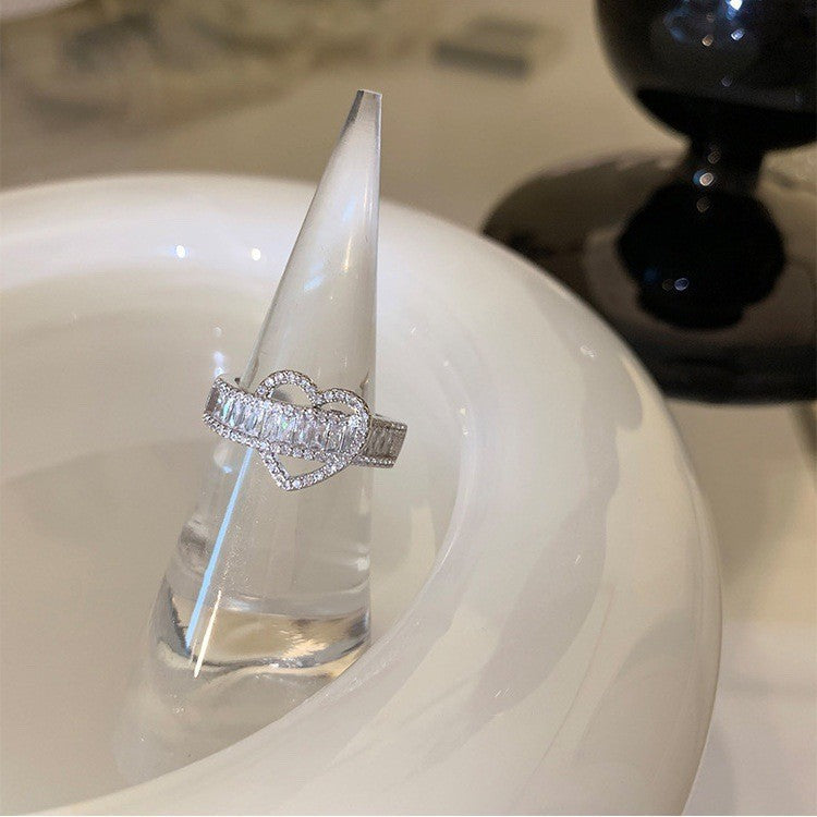 Designer Herz Zirkonia Ring