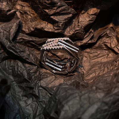 Zirkon Sechseck Verstellbarer Ring