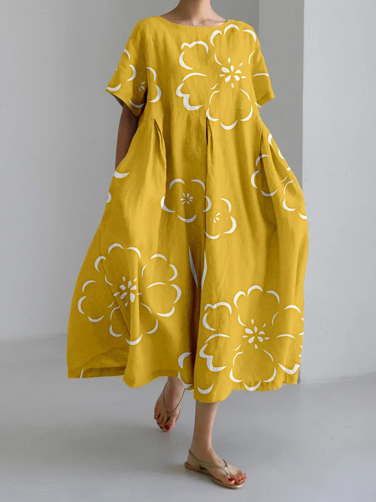 NORA | LÄSSIGES KLEID MIT FRÜHLINGSPRINT