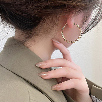 Große Basic-Reifen-Ohrringe