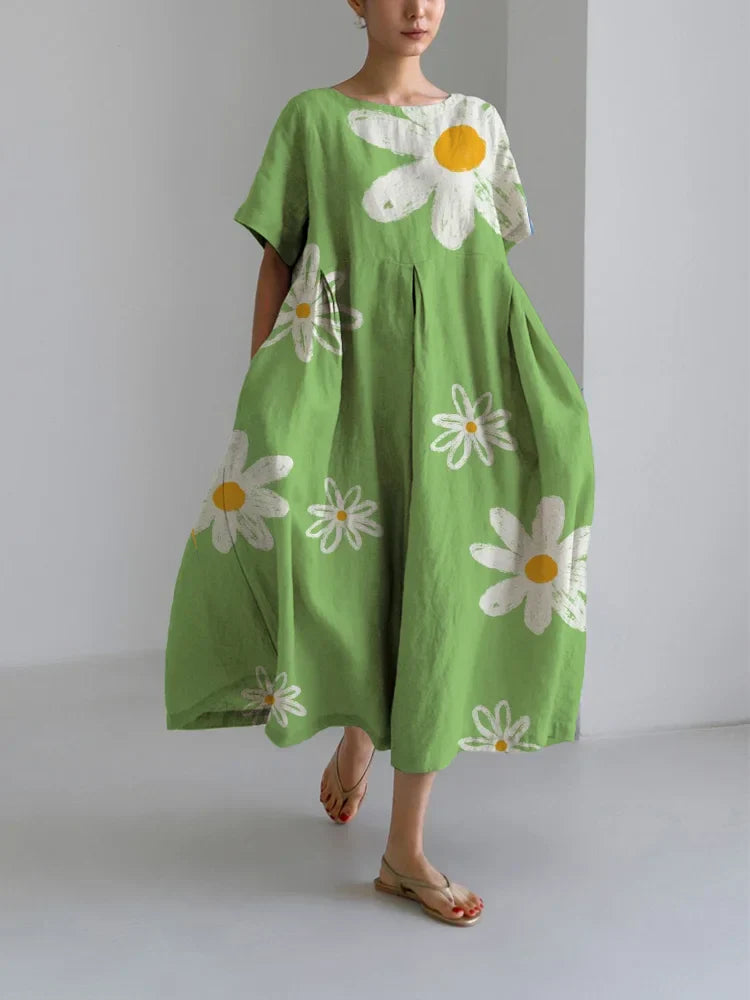 RAYA | LOCKERES SOMMERKLEID MIT NATURPRINT