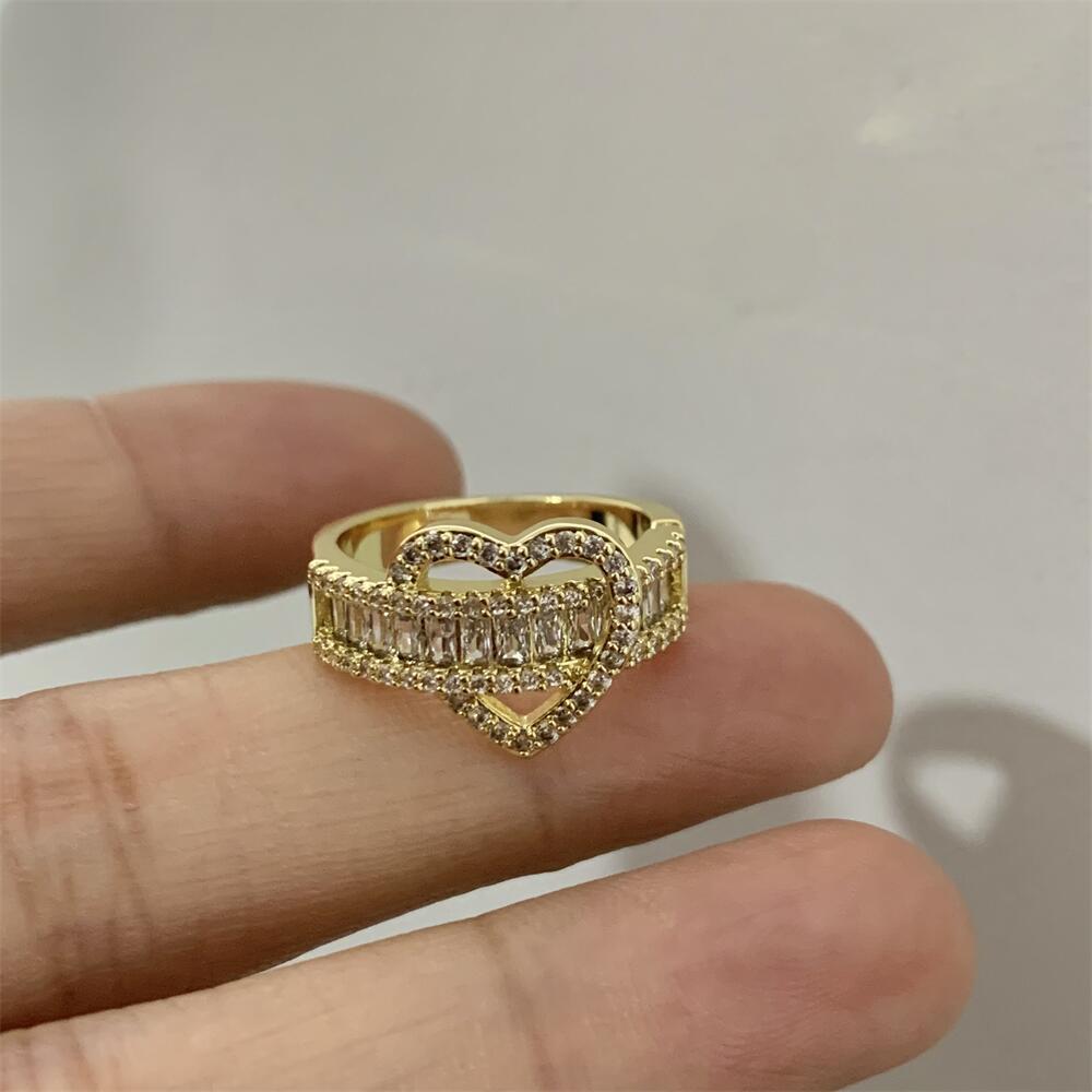 Designer Herz Zirkonia Ring