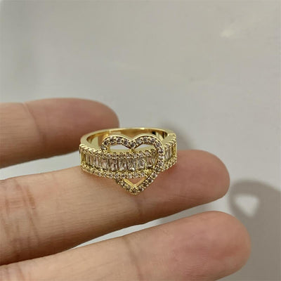 Designer Herz Zirkonia Ring