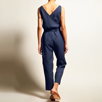 Precious - Lässige dünne Ärmel Jumpsuit