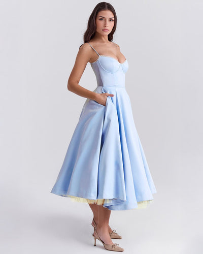 Fenja | Midi-Kleid aus Duchesse-Satin mit Oberteil