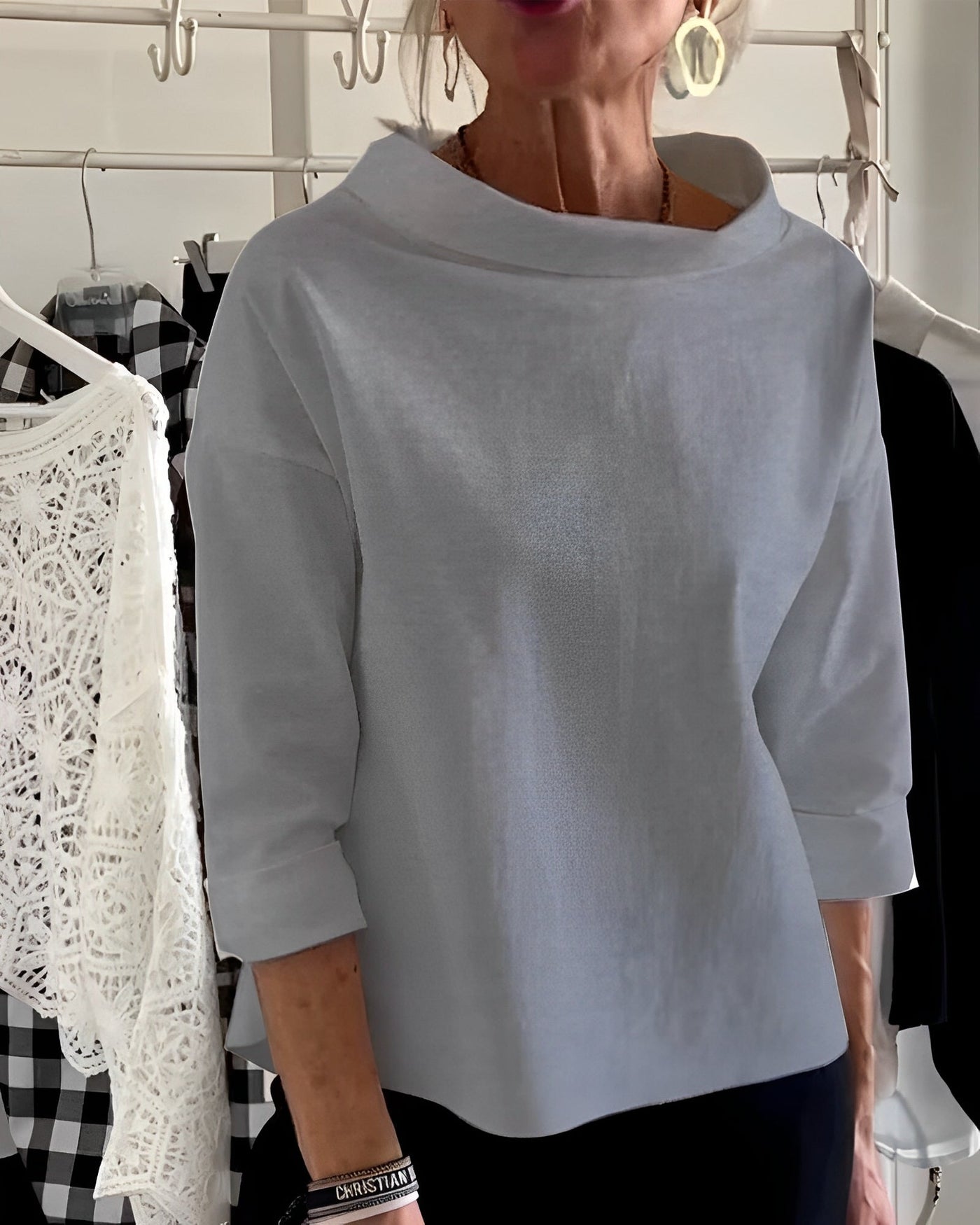 Orinda - Elegantes Damen-Top mit halbem Rollkragen