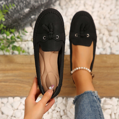 Clara - Mit Quasten bestickte Loafer mit lässigem Design