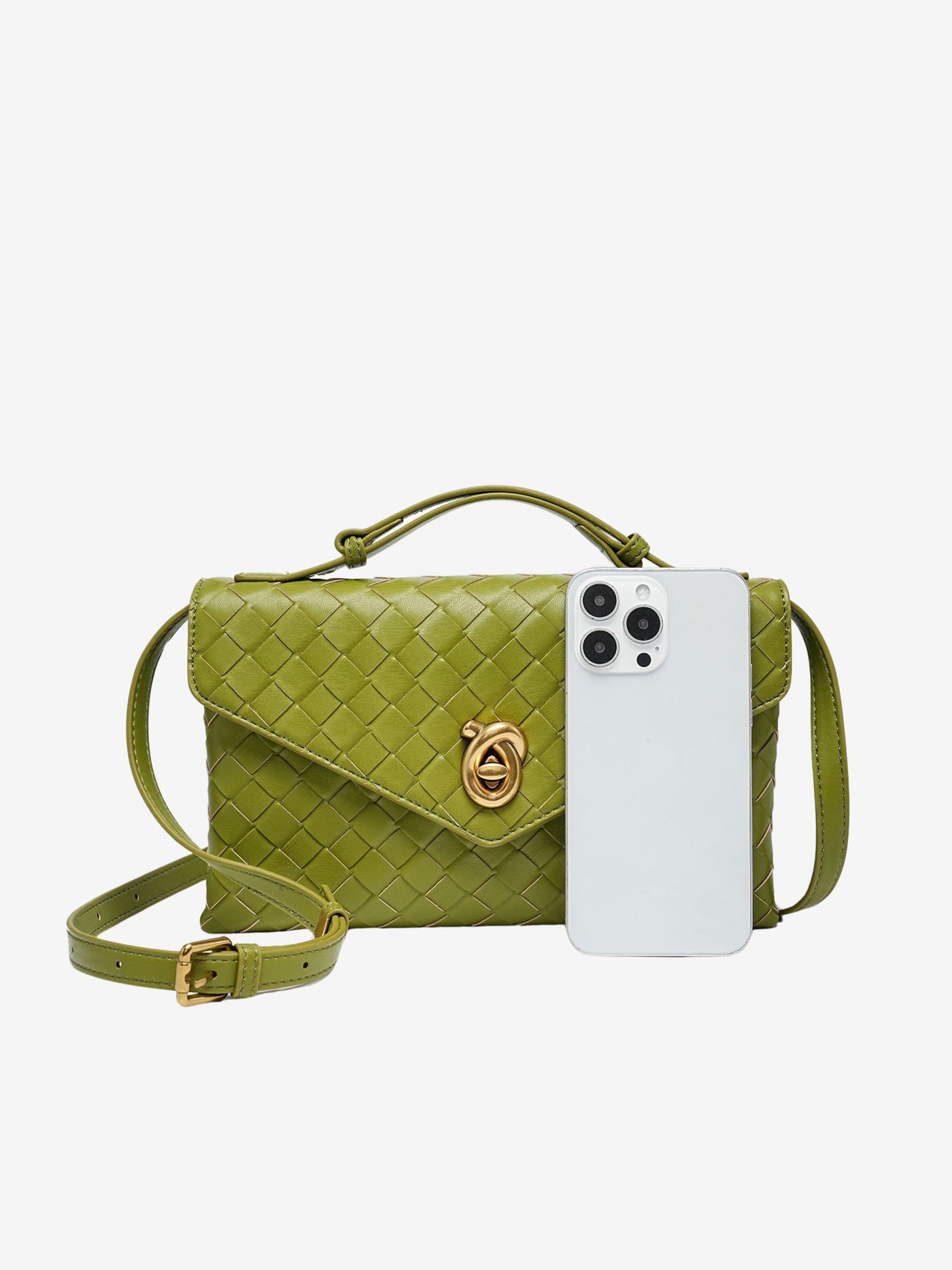 Sofia Mini Crossbody Tasche | Texturiertes Gewebe aus Premium Veganleder mit Abnehmbarem Schulterriemen