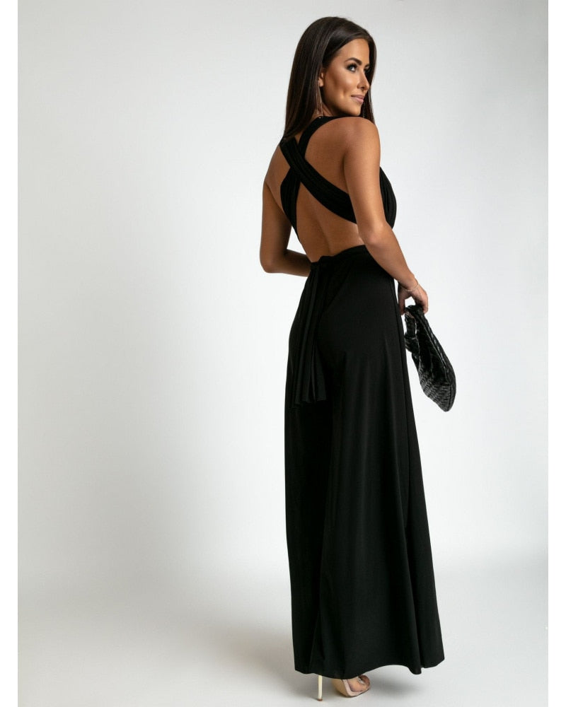 FlairFashion - Ärmelloser V‑Ausschnitt‑Jumpsuit