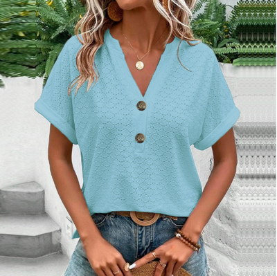 Danielle - Lässige Sommerbluse mit Knöpfen