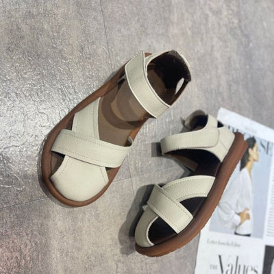 Vera - Flache Crossover-Sandalen mit gepolsterter Sohle