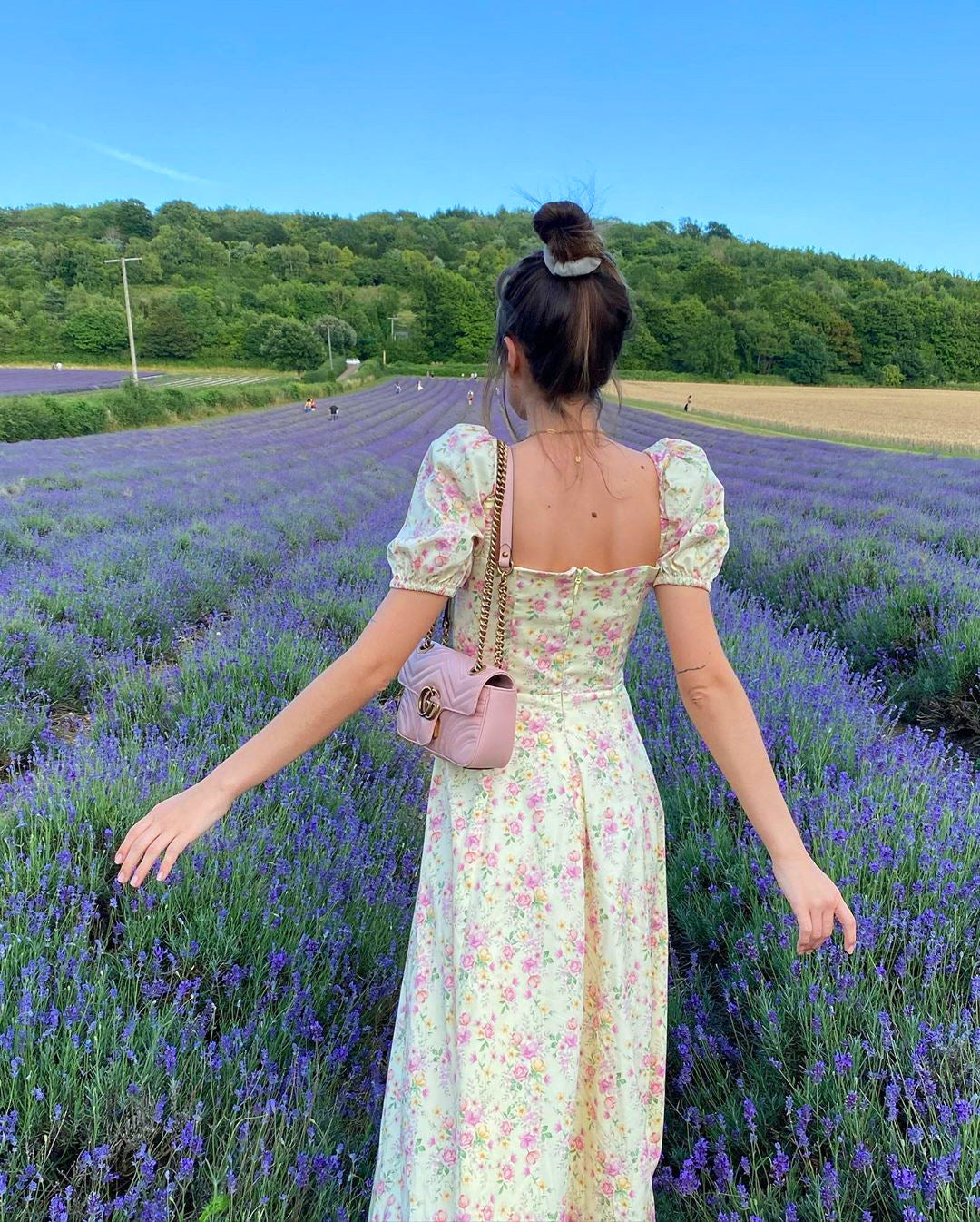 Leonarda - Geblümtes Maxikleid mit Puffärmeln