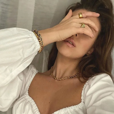 Bianca Rope Chain Gold Halskette