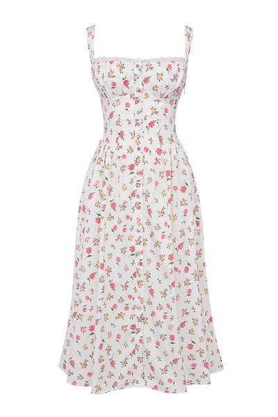 Geblümtes Midi-Sommerkleid