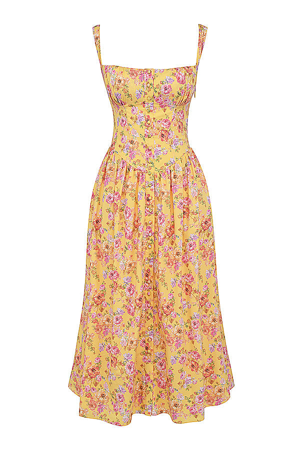 Geblümtes Midi-Sommerkleid
