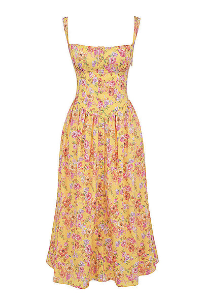 Geblümtes Midi-Sommerkleid