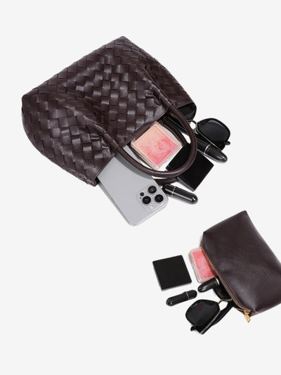 Mariana | Woven Crossbody Bag Aus Premium Veganen Leder Mit Abnehmbarer Schultertasche