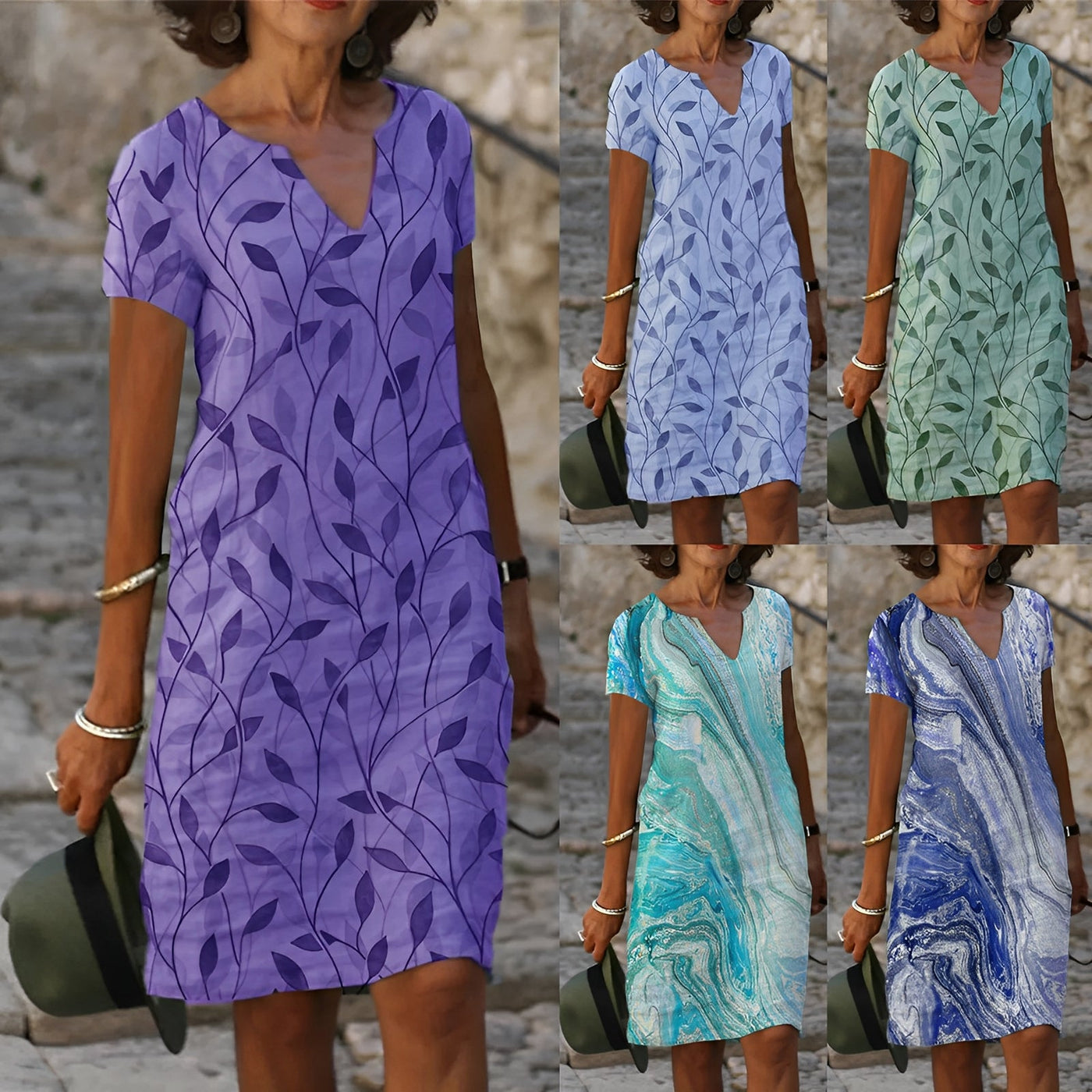 Kendal - Midi-Kleid mit V-Ausschnitt für Damen