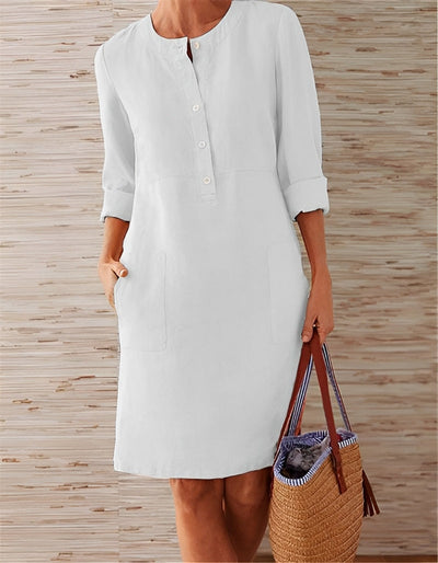 Blaire - Elegantes und lockeres Leinenkleid für Damen