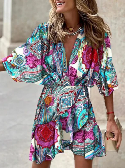 Sivra – Wunderschönes Boho-Wickelkleid