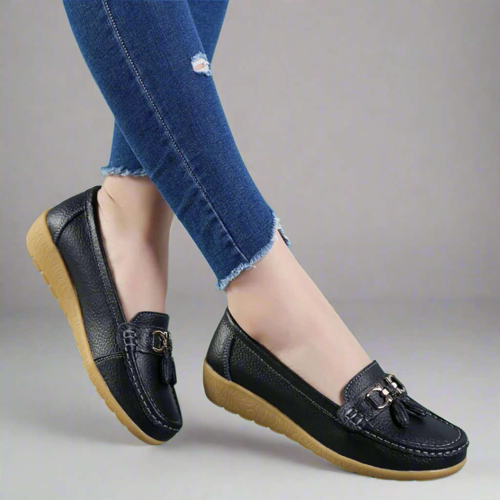 Adeltraut™  Handgefertigte bequeme Ledermokassins