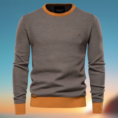 Maurizio™ Baumwollpullover Mit Geometrischem Muster – Eleganz Und Komfort Für Jedes Outfit