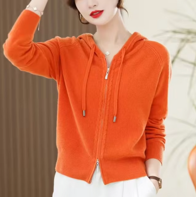 Kiana – Gestrickter Kaschmir-Hoodie