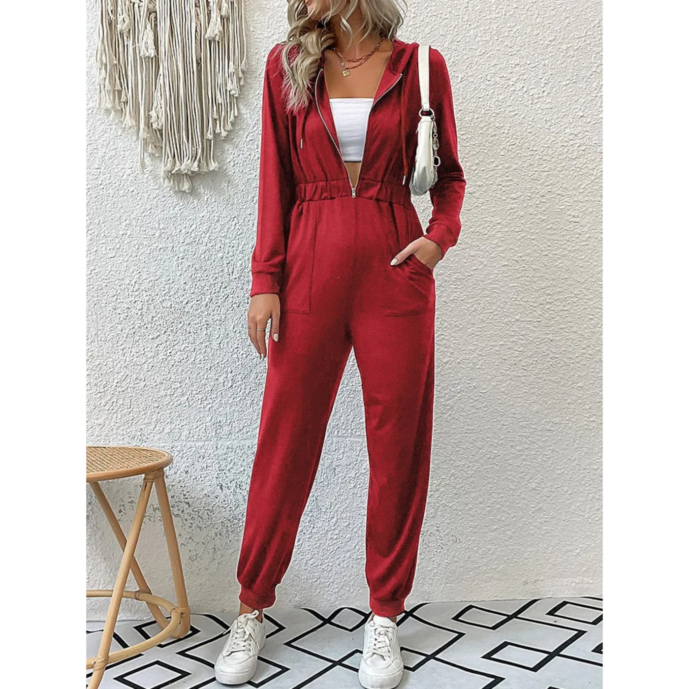 Ladies Luxury Retro Jumpsuit Trainingsanzug & Jogginganzug | Perfekt für jeden Tag tragen
