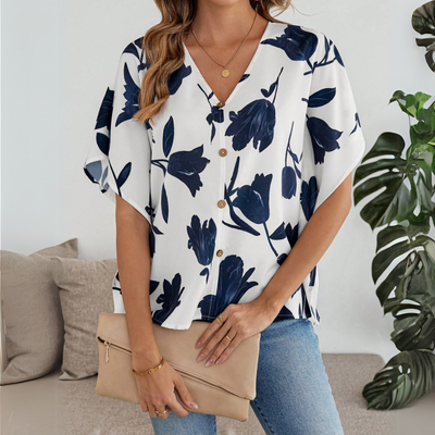 Viola | stilvolle Blumenbluse