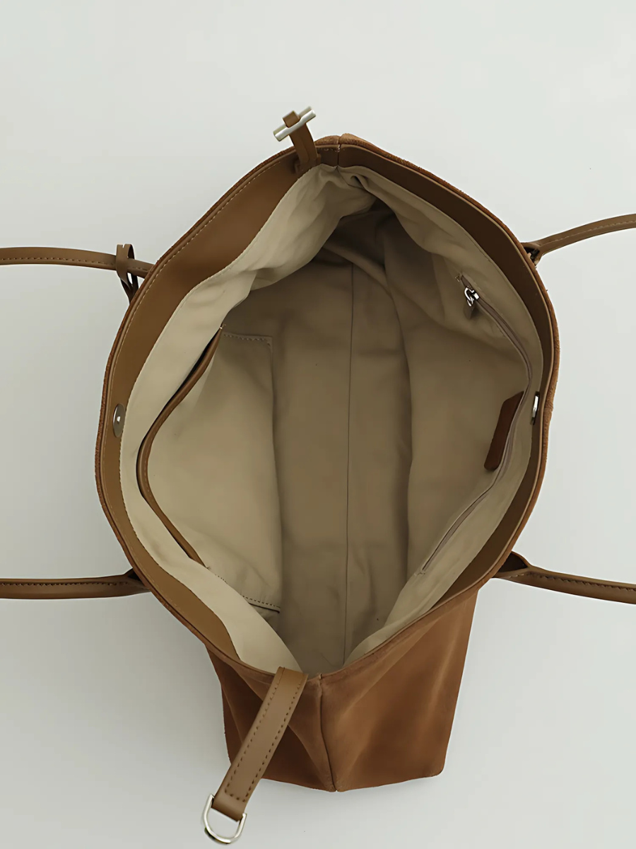 Umhängetasche aus veganem Wildleder