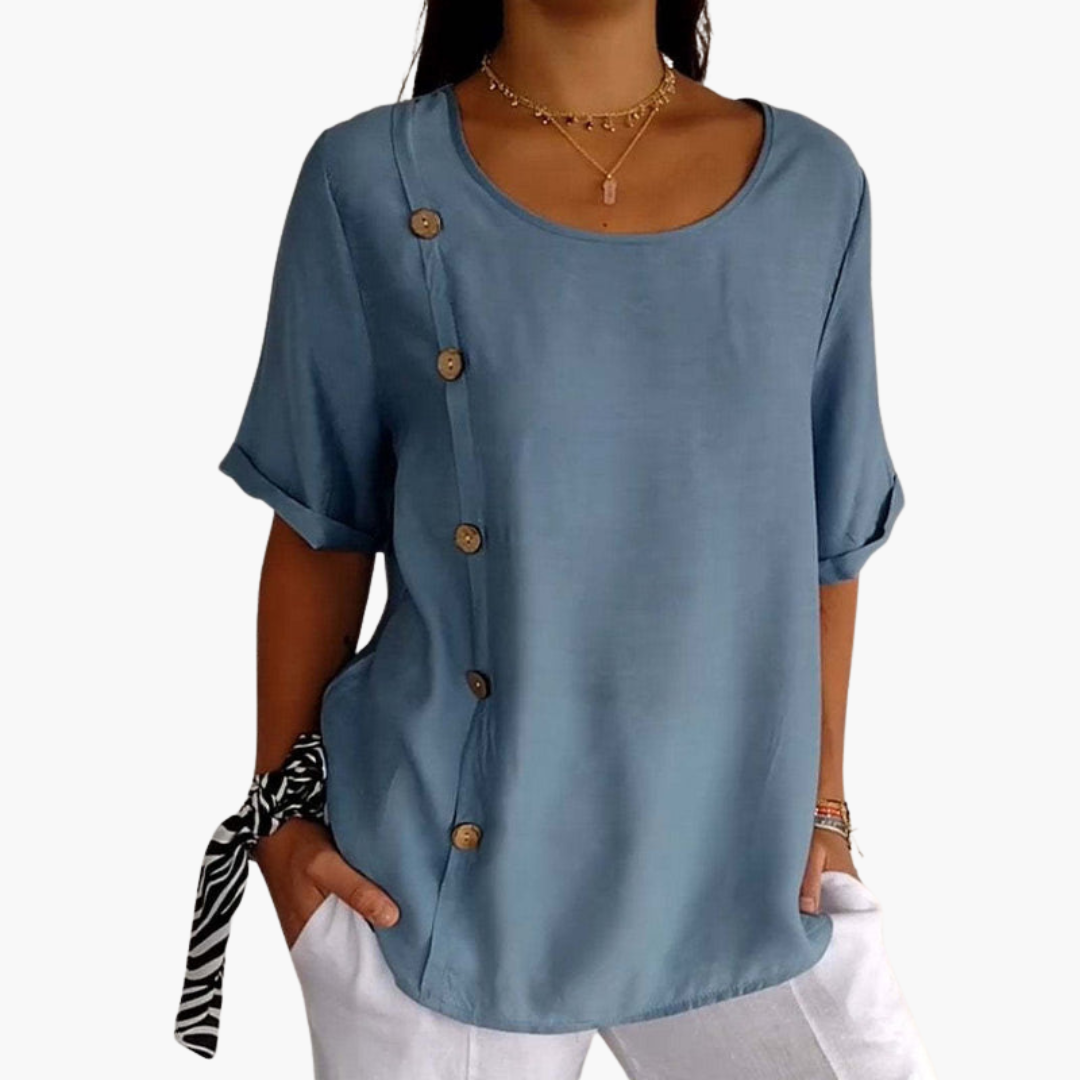 Heidi | Seitentaste Leinenbluse