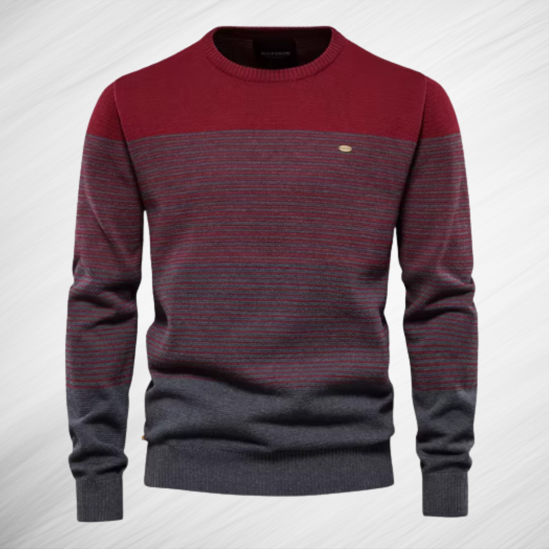 Valerio Herren Baumwollpullover - Zeitlose Eleganz, Höchster Tragekomfort, Slim-Fit Design