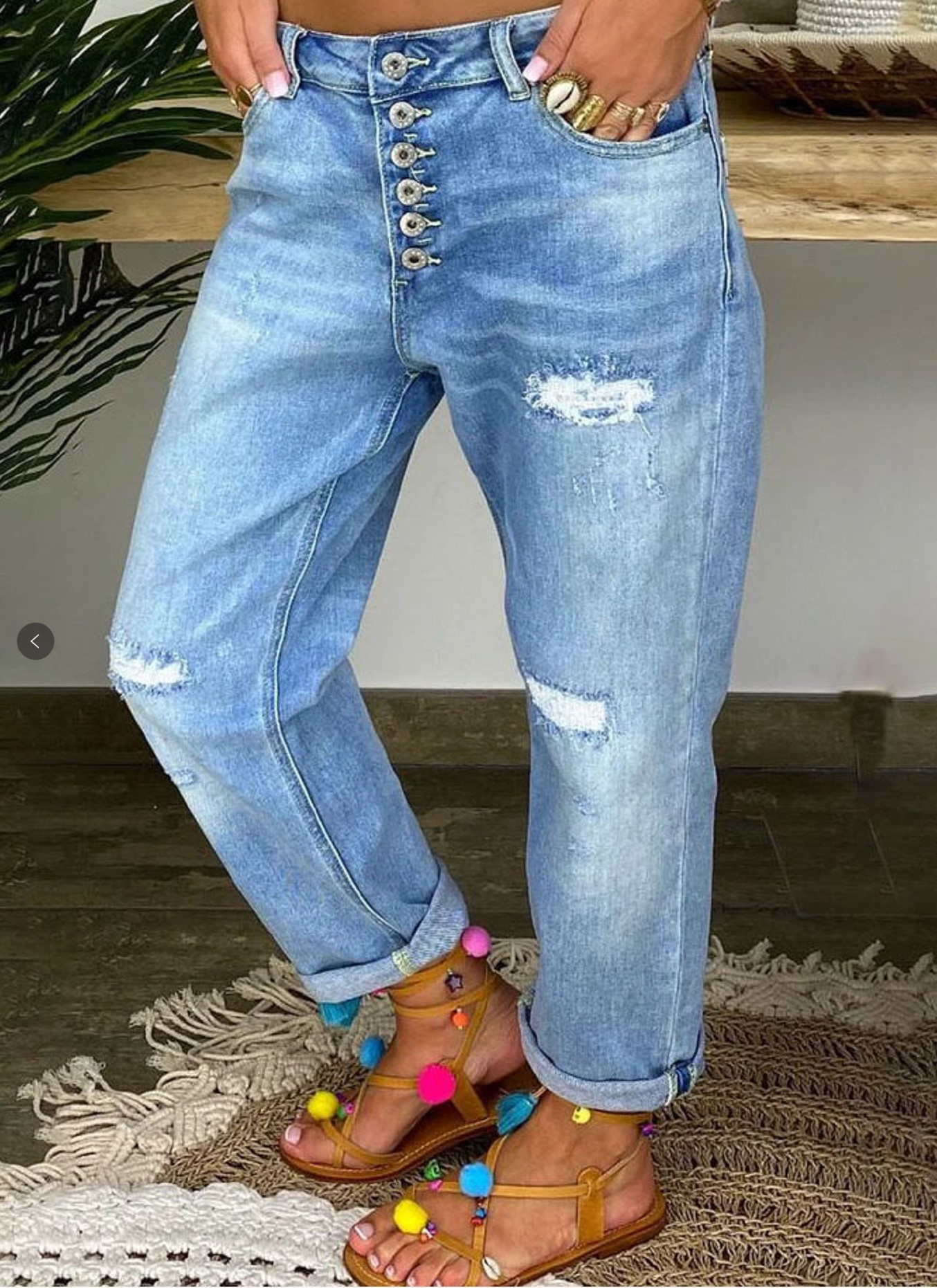 Honora - Gerade geschnittene Hose mit weitem Bein für Damen