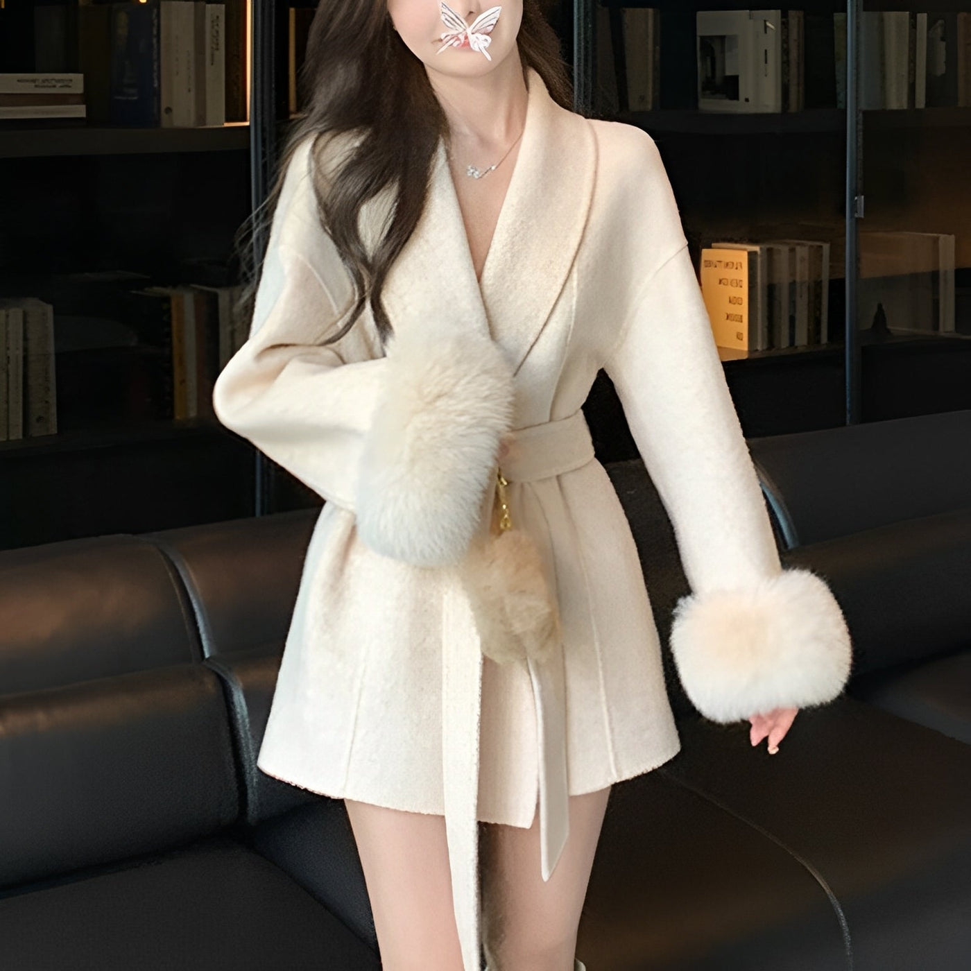 Briley - Kurzer Wollmantel mit Gürtel für Damen