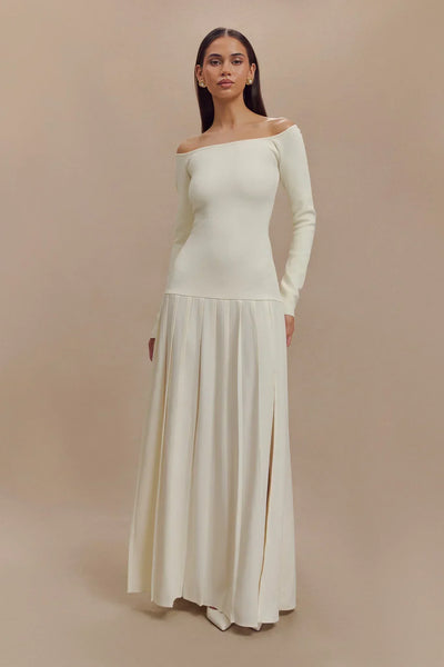 Maxi-Kleid für Damen mit Bardot - Raya
