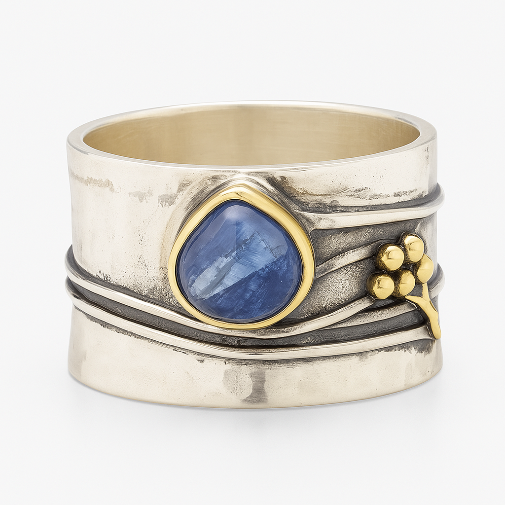 Boho-Meditationsring mit Edelstein