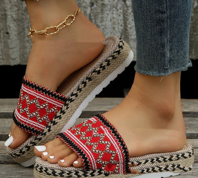Sabrina - Geflochtene Boho-Plateau-Sandalen mit Komfort und Stil