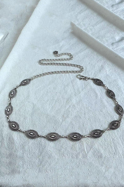 Raegan Retro Geometric Taillenkette – Verstellbare Metallkette Für Elegante Silhouetten