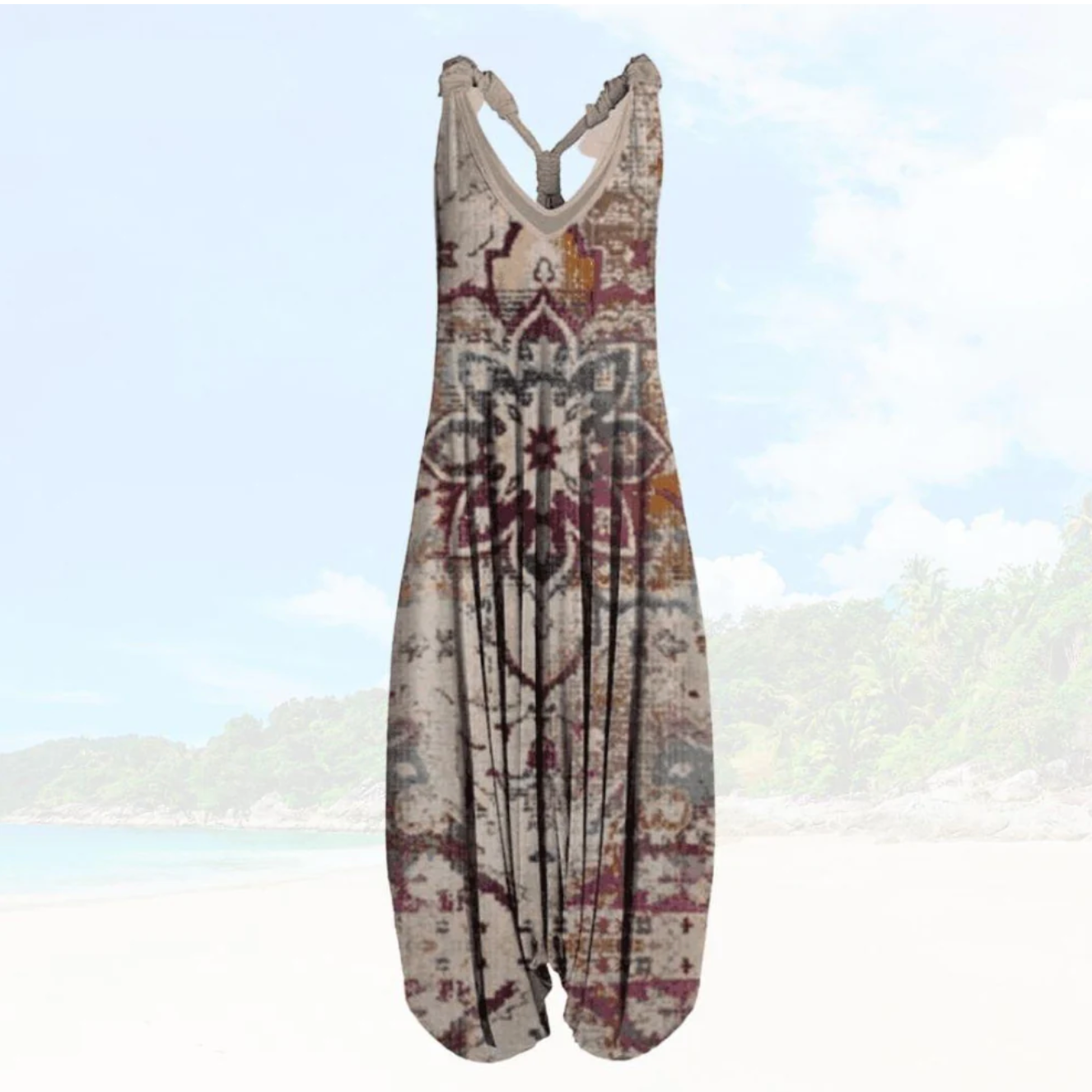 Zevaris – Overall mit weitem Bein im Boho-Stil