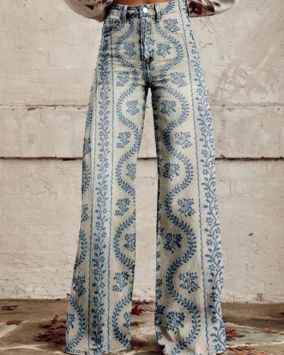 Flora | Boho Vibes Weite-Bein-Hose