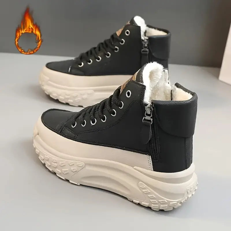 Bianca – Plateaustiefeletten mit Plüschfutter