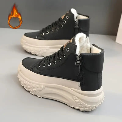 Bianca – Plateaustiefeletten mit Plüschfutter