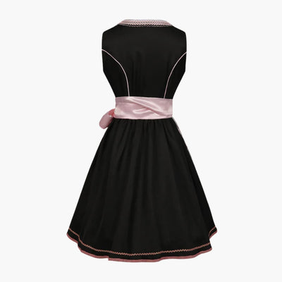 Besticktes Dirndl Kleid mit Satinband für Damen - Oktoberfest 2025