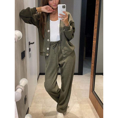 Raisa Strickjacke- und Hosen-Set